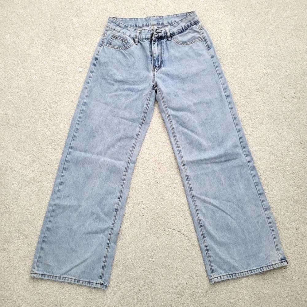 ✨SHEIN ICON Denim Solid Color Simple Design Long Pants✨